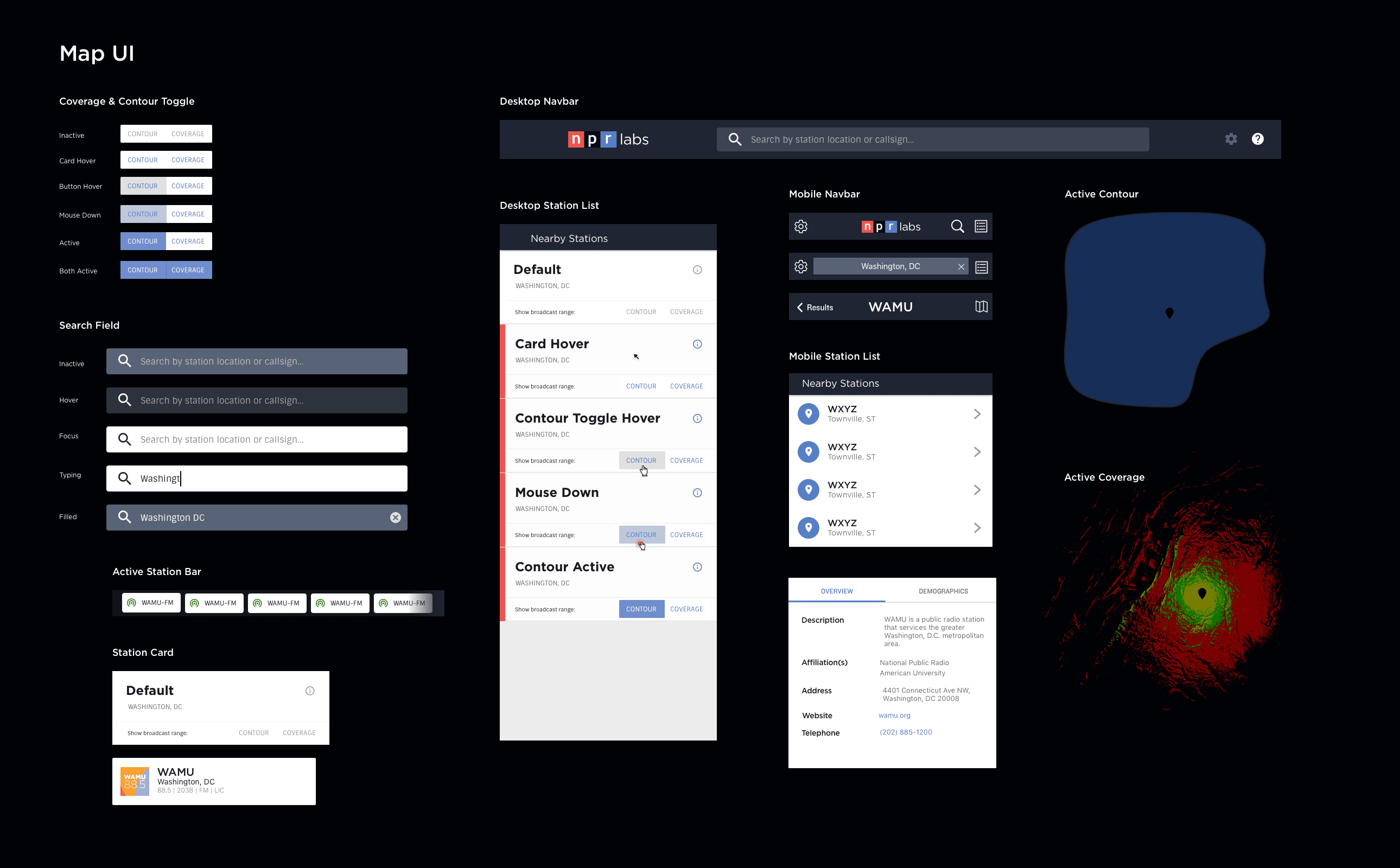 MAPS user interface