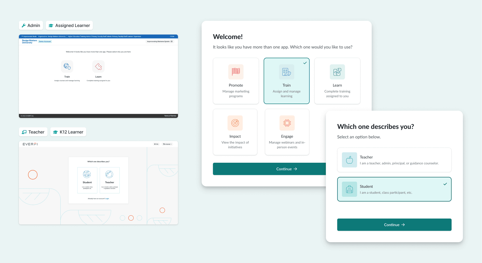 Aligning admin and K12 platform login flows